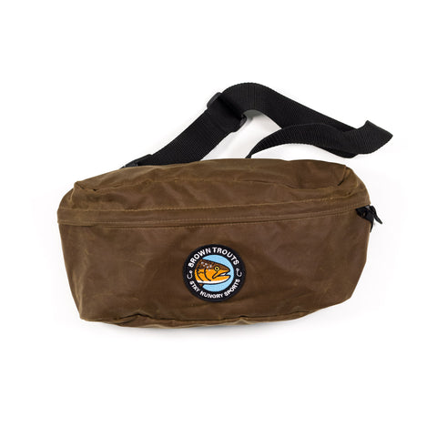 BROWNTROUTS Big Hipbag - waxed cotton