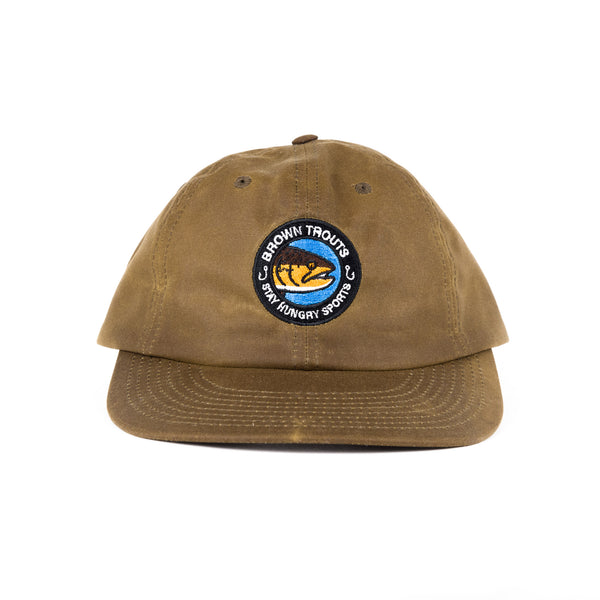 BROWNTROUTS 90's Cap - brown waxed cotton