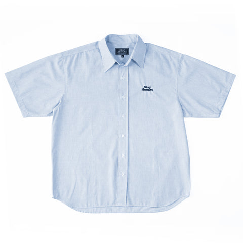 SMOOTHIE Short-sleeve Shirt - striped oxford blue