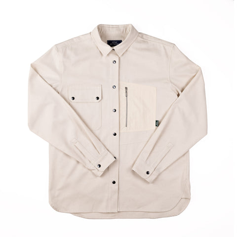 TECH Shirt - ecru cotton / nylon