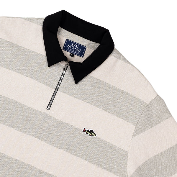 ABORRE Shortsleeve Polo Shirt - striped Flannel