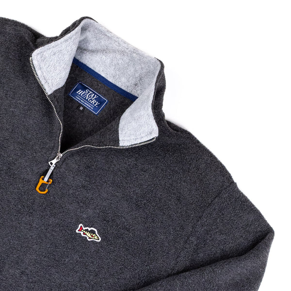 ABORRE FLEECE Hook Neck - dark grey