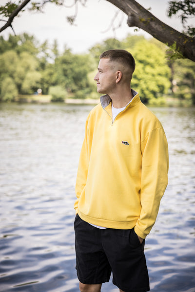 ABORRE HALF ZIP - yellow / grey