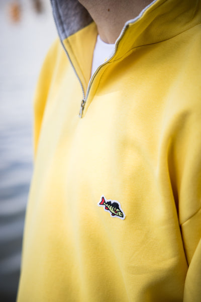 ABORRE HALF ZIP - yellow / grey