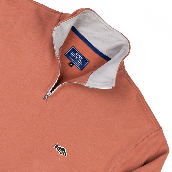ABORRE HALF ZIP - rusty pink