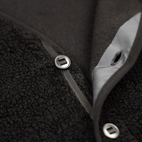 SMOOTHIE TEDDYFLEECE POCKET VEST -  black