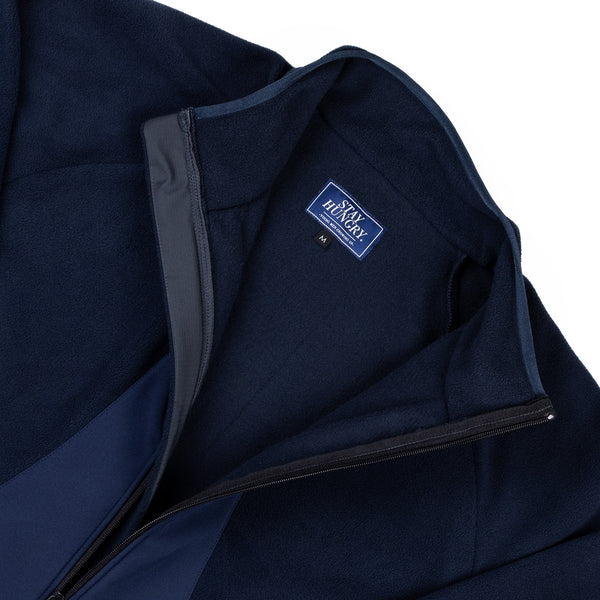 SMOOTHIE POCKET fleece jacket – navy