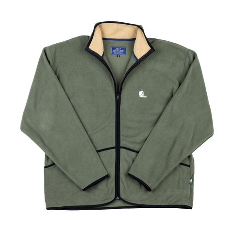 TREES BASE JACKET FLEECE - forest green, sand
