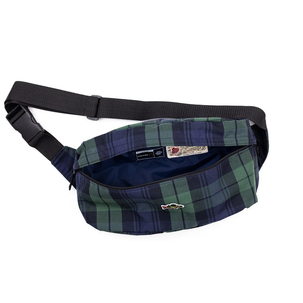 ABORRE Big Hipbag - waxed cotton checked tartan