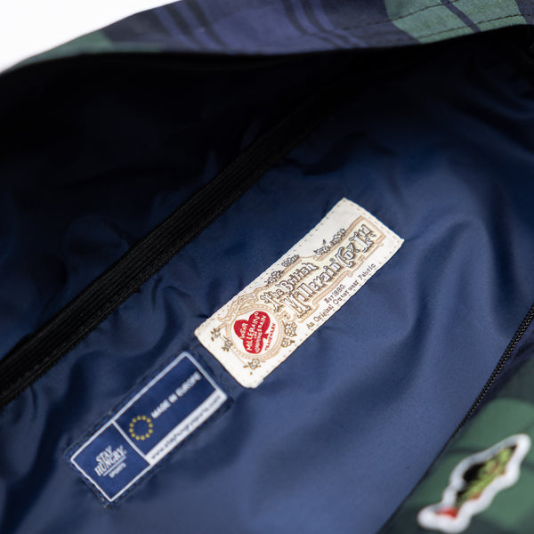 ABORRE Big Hipbag - waxed cotton checked tartan