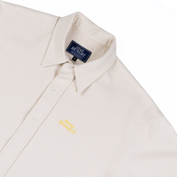 SMOOTHIE Shortsleeve Shirt - cross twill ecru