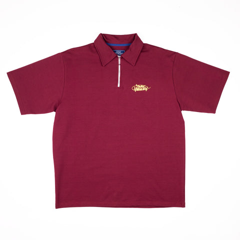 LOOPTAG Shortsleeve Zip Polo Shirt - bordeaux