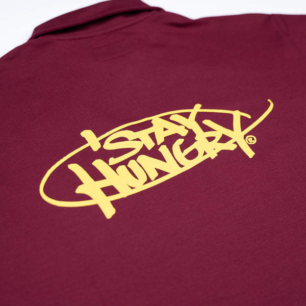 LOOPTAG Shortsleeve Zip Polo Shirt - bordeaux