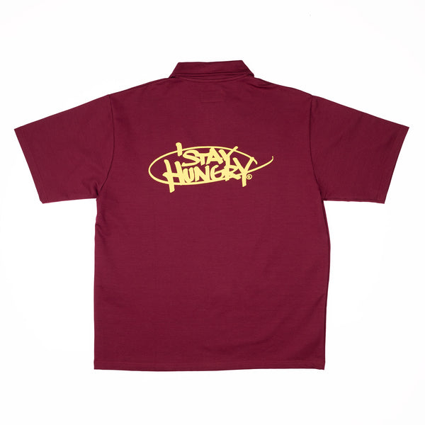 LOOPTAG Shortsleeve Zip Polo Shirt - bordeaux