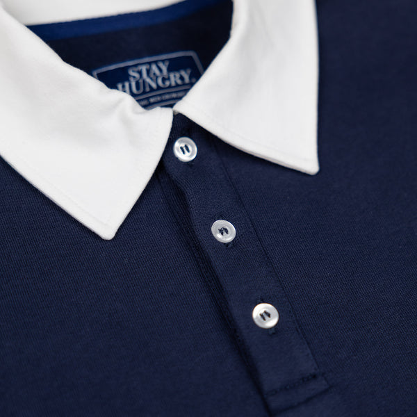 LOUIS RUGBY POLO SHIRT - navy