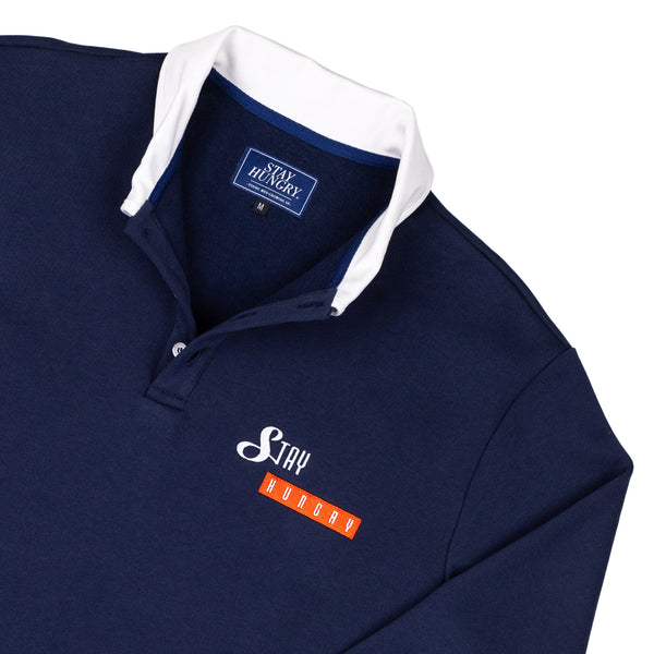 LOUIS RUGBY POLO SHIRT - navy