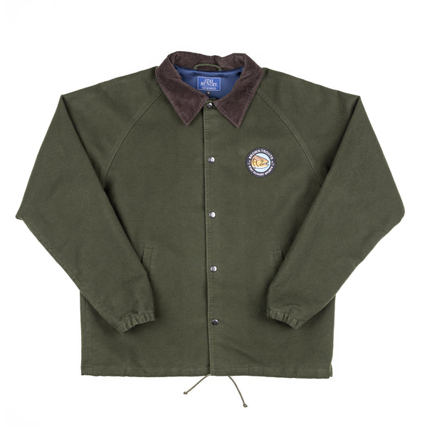 BROWNTROUTS coach jacket – green moleskin