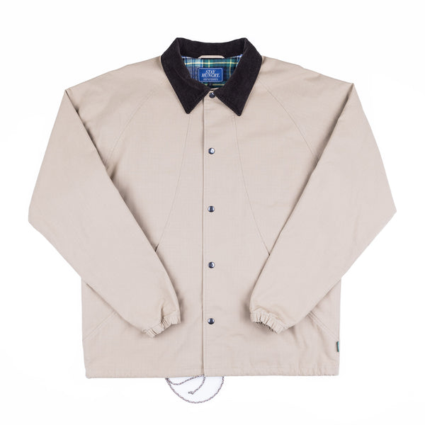 SMOOTHIE POCKET coach jacket – sand ripstop