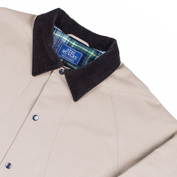 SMOOTHIE POCKET coach jacket – sand ripstop