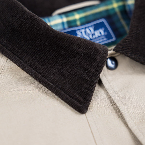 SMOOTHIE POCKET coach jacket – sand ripstop