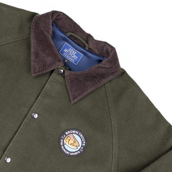 BROWNTROUTS coach jacket – green moleskin