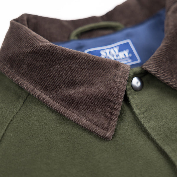BROWNTROUTS coach jacket – green moleskin