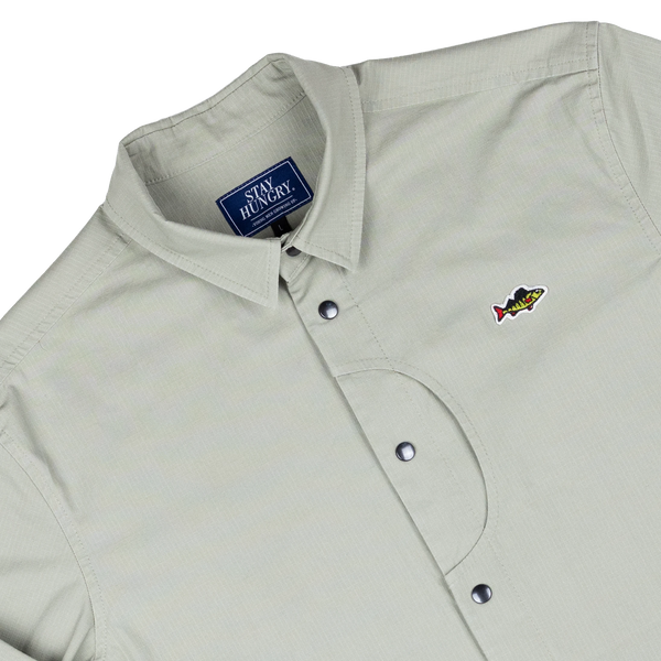 ABORRE CLASSIC OVERSHIRT – soft green ripstop