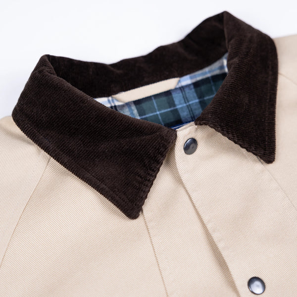 SMOOTHIE POCKET coach jacket V2 – sand cotton canvas