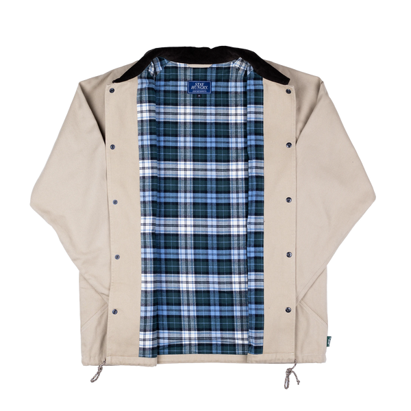 SMOOTHIE POCKET coach jacket V2 – sand cotton canvas