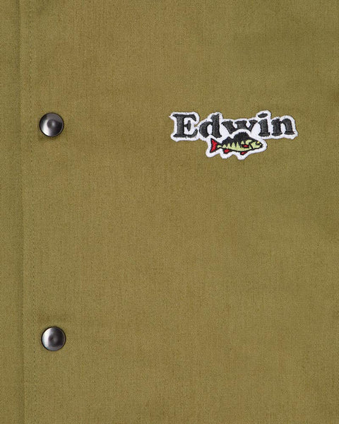 EDWIN x SHS COACH JACKET  - golden green