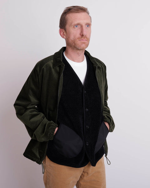 SMOOTHIE TEDDYFLEECE POCKET VEST -  black