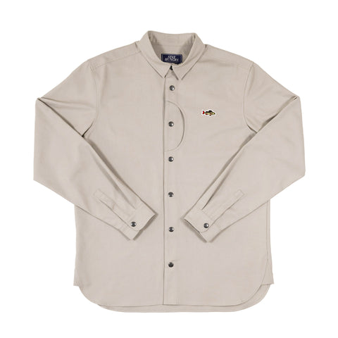 ABORRE CLASSIC OVERSHIRT – grey green cotton